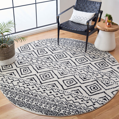 Tapis noir / ivoire Strom Southwestern