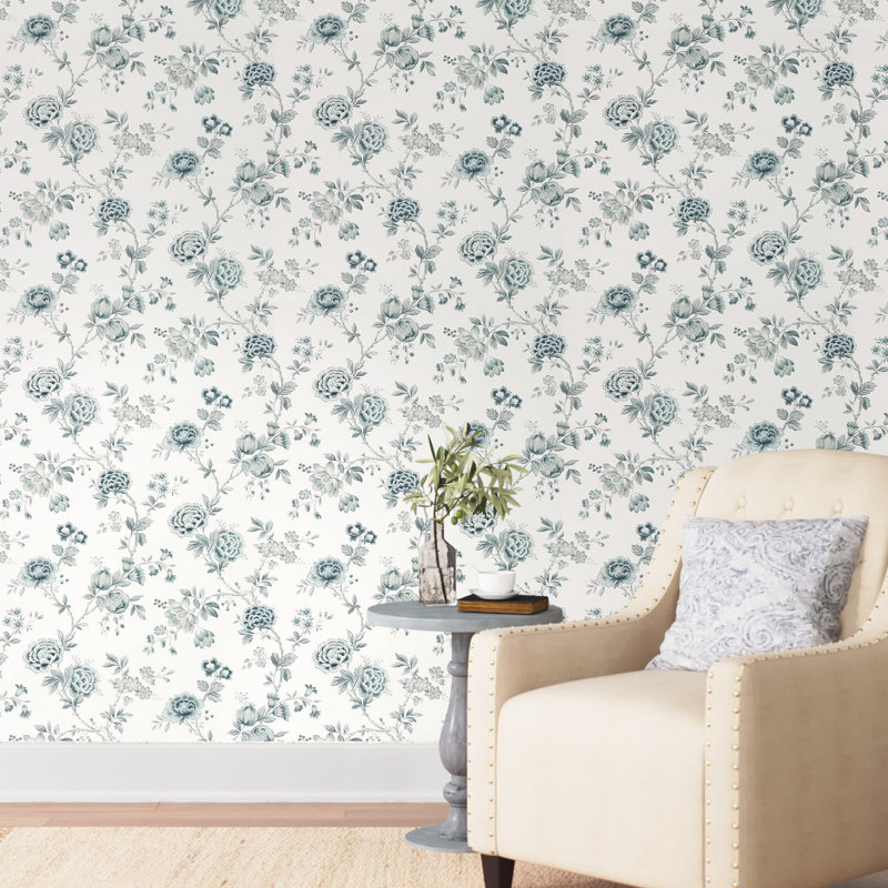 Galles Floral Roll, Teal