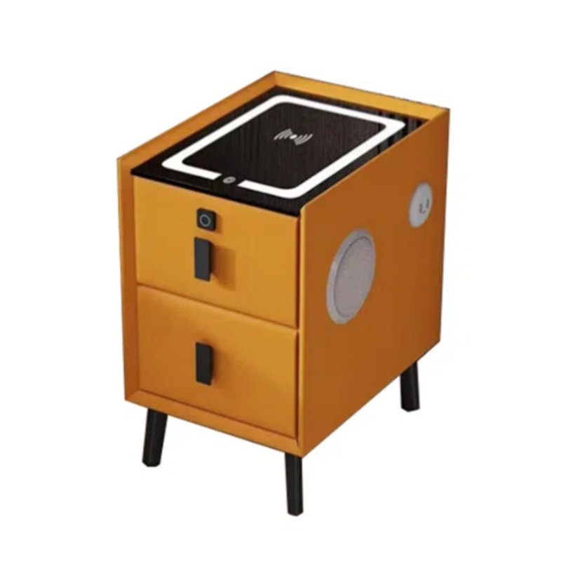 Table de chevet multifonctionnelle, orange