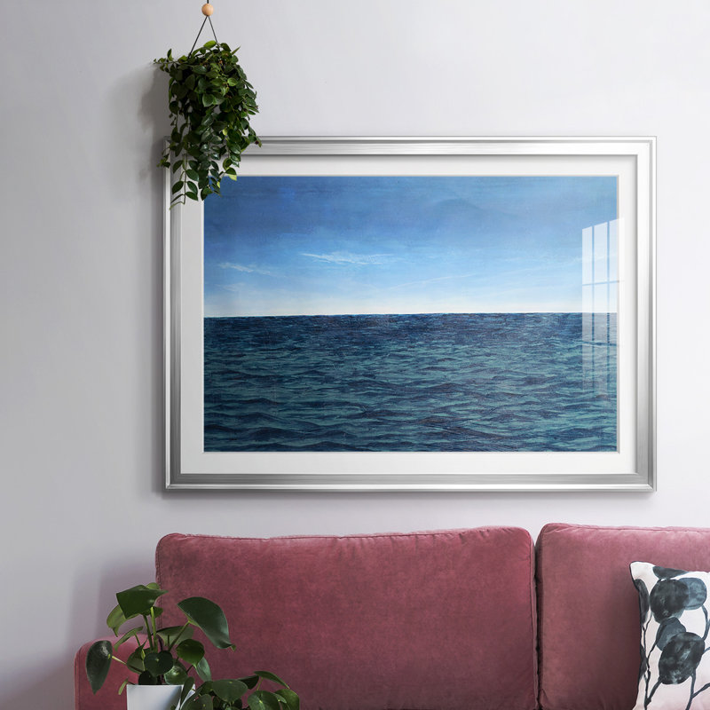 Open Water II, reproduction d'art encadrée, H 15 po x l 21 po x P 1,5 po, Argent