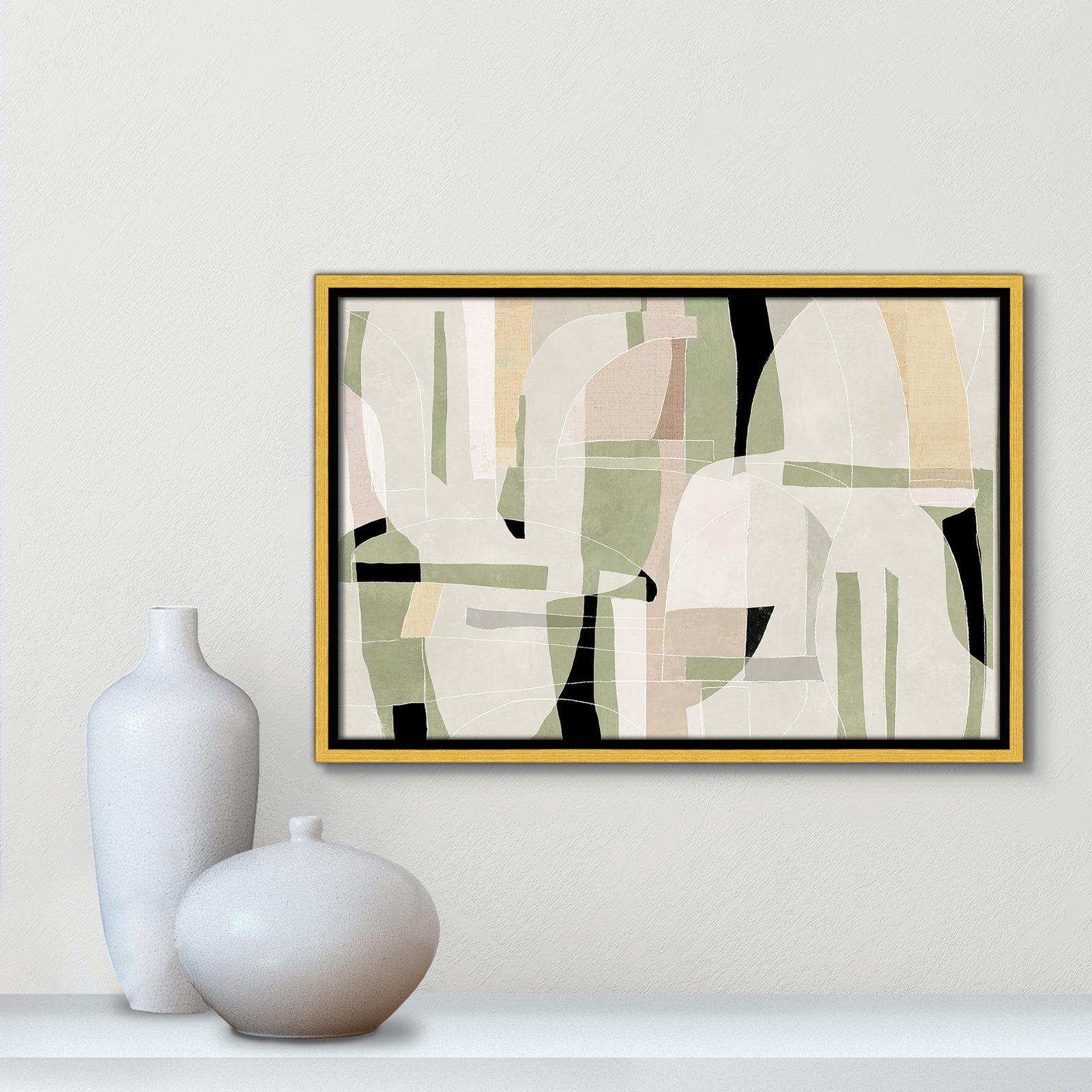 Brienne "Sunny Barcelona" Print, 19.5" W x 13.5" H, Gold