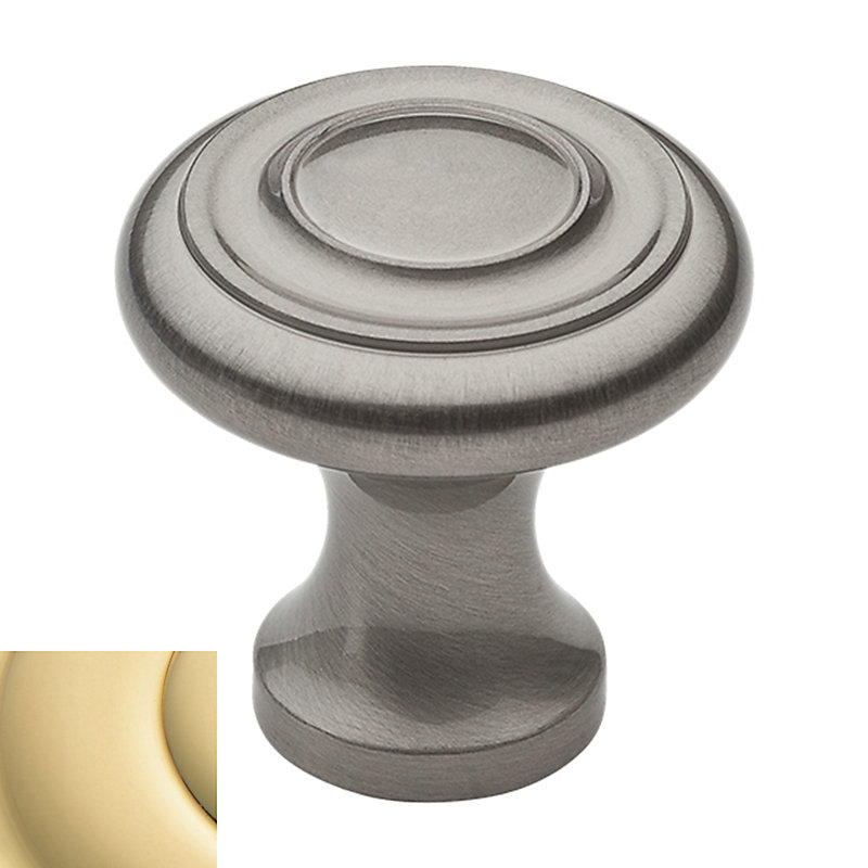 Venetian Bronze Round Traditional Cabinet Knob with Mounting Hardware