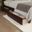 Très grand lit avec tête de lit en rotin, deux tiroirs de rangement, lit en bois d'hévéa avec pieds et pieds de soutien améliorés, espresso-1119353112-1119353115