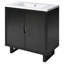 Ensemble de meuble-lavabo 30 po avec lavabo, armoire combinée, armoire de rangement pour salle de bain, structure en bois massif-106668098