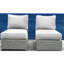 Chaise longue d'extérieur avec 2 coussins Modern