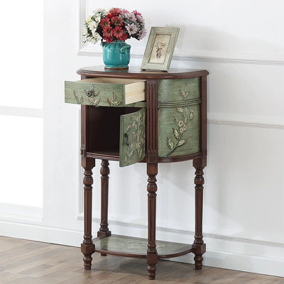 Console noyer massif et bois manufacturé
