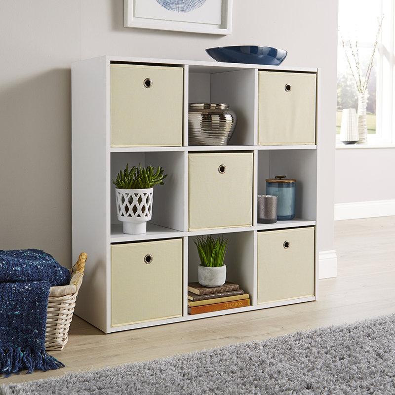 Stenberg 90cm H x 90cm W Cube Bookcase, White