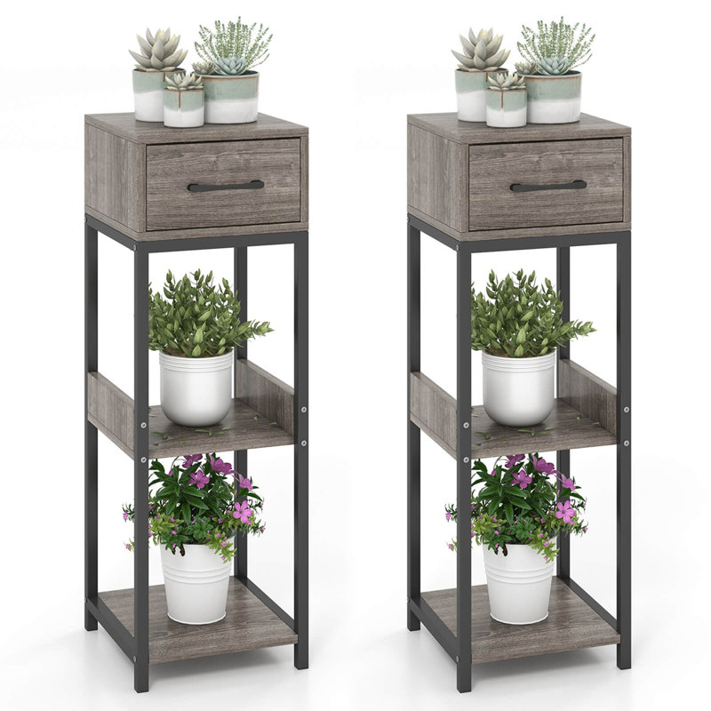 Ensemble de 17 grandes plantes d'intérieur à 3 étages avec 17 tablettes et présentoir anti-basculement