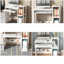 Un bureau d'ordinateur simple et pratique avec un espace optimisé, blanc-273677232