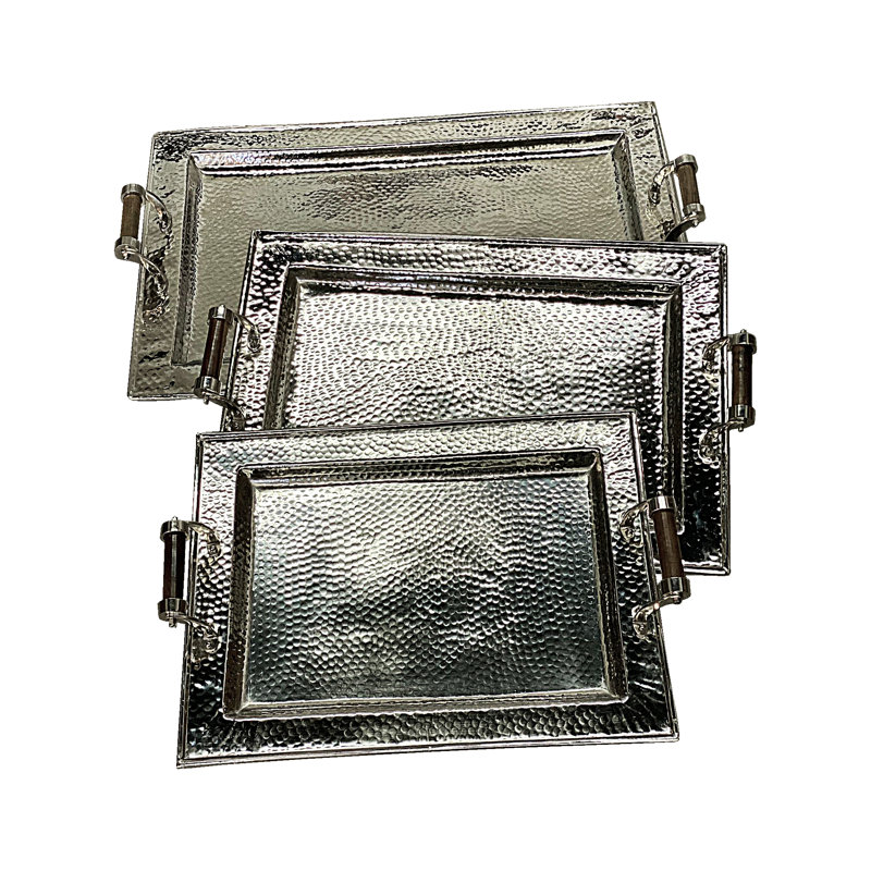 Ensemble de plateaux de service 3 pièces
