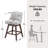 Counter Height Swivel Barstools, 26'' H Seat Height Upholstered Bar Stools-2081508769-2081508770