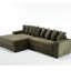 Chaise longue surdimensionnée en velours côtelé gauche avec 8 coussins décoratifs et lit de jour rembourré en forme de L pour le salon-428452527-428452531-428452524