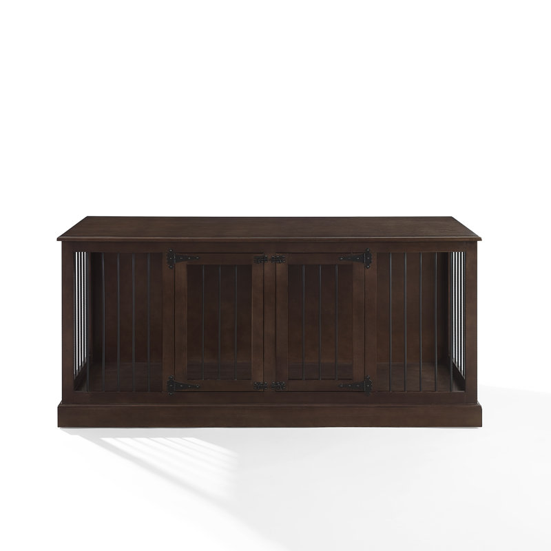 Arshveer Wood Furniture Style Crate with 2 Doors, Brown