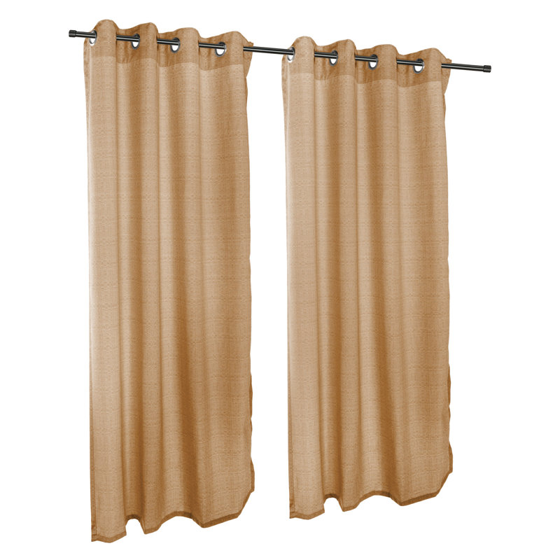 Mccafferty Synthetic Semi Sheer Curtain Single Panel, 50" W x 108" L, Linen Sesame