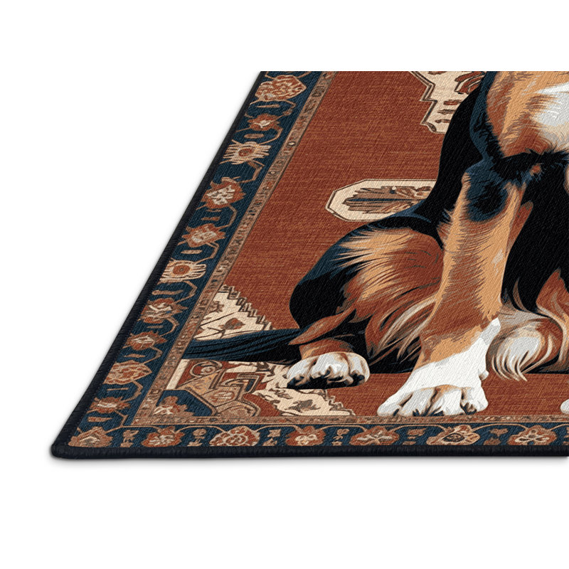 Washable Afghan Hound Dogs Area Rug, Runner 2' x 4'