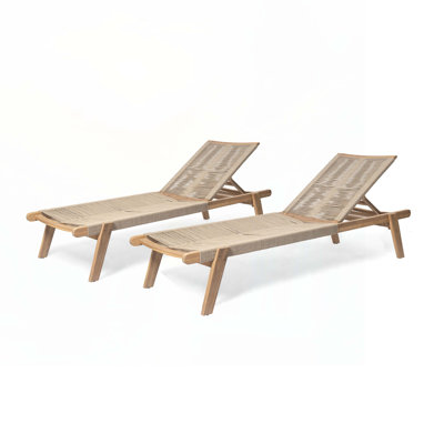 Outdoor Rope Chaise Lounge(Set of 2) by Bayou Breeze