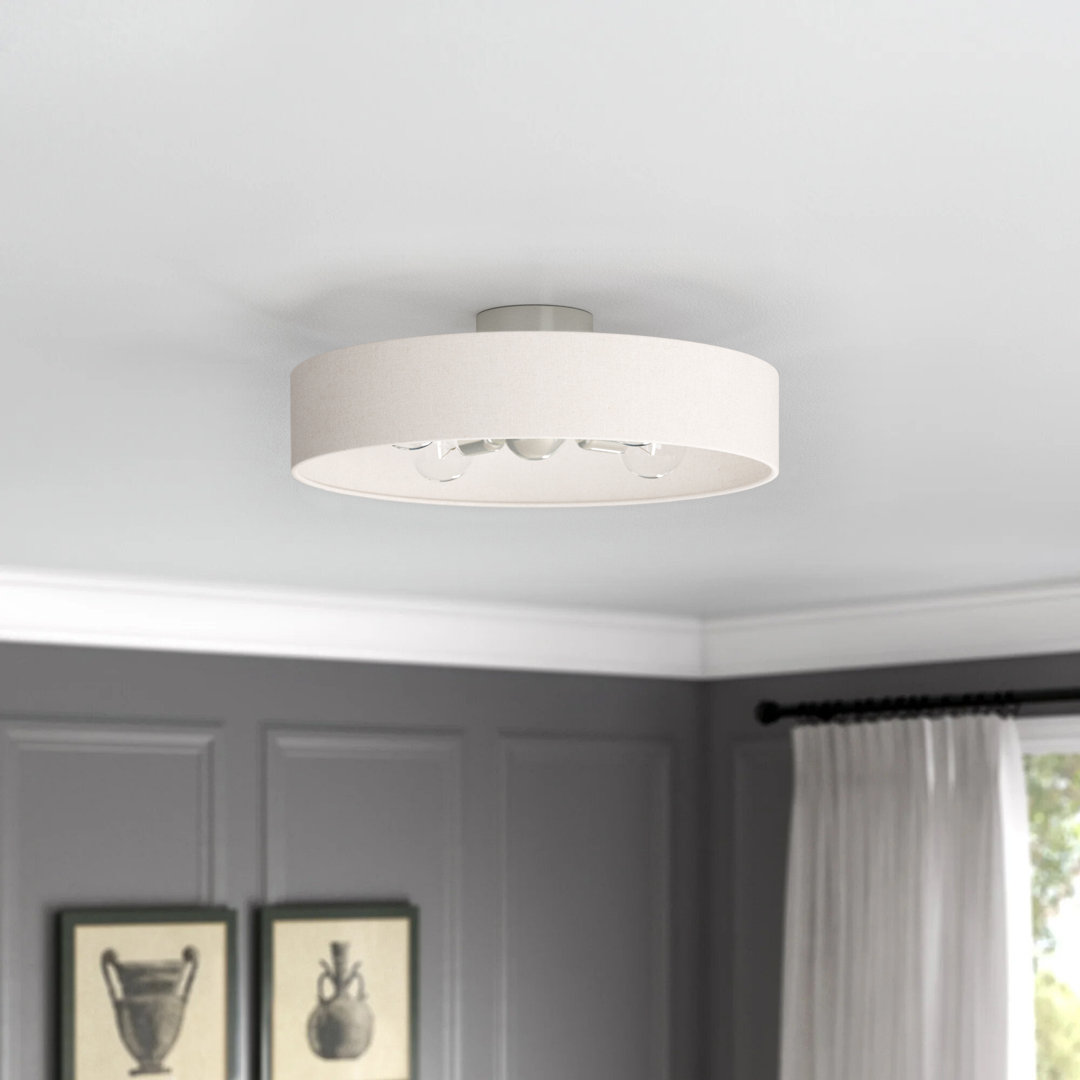 Ashtun Fabric Semi Flush Mount Lark Manor™ 