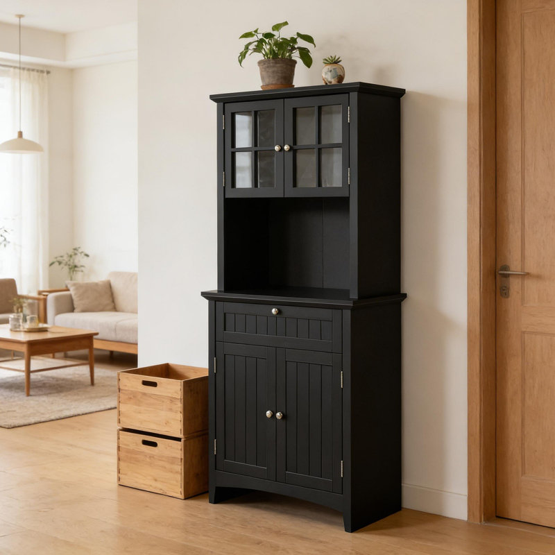 Armoire de rangement pour la maison, garde-manger de cuisine, Gris foncé