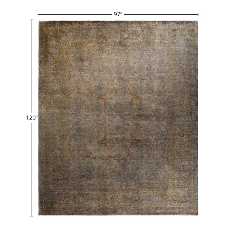 Overyed One-of-a-Kind Rectangle 8'1" X 10'0" Hand Knotted Area Rug