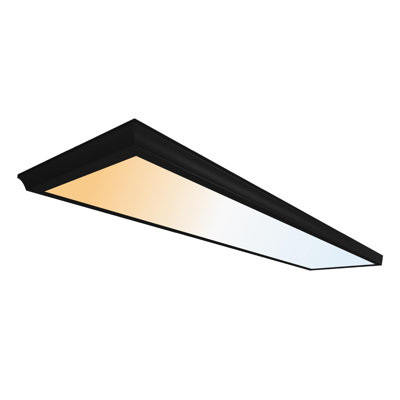 Panneau lumineux à DEL encadré 1 pi x 4 pi - Luminaire à montage en surface CCT avec cadre intégré - intensité variable, température de couleur réglable 5 CCT