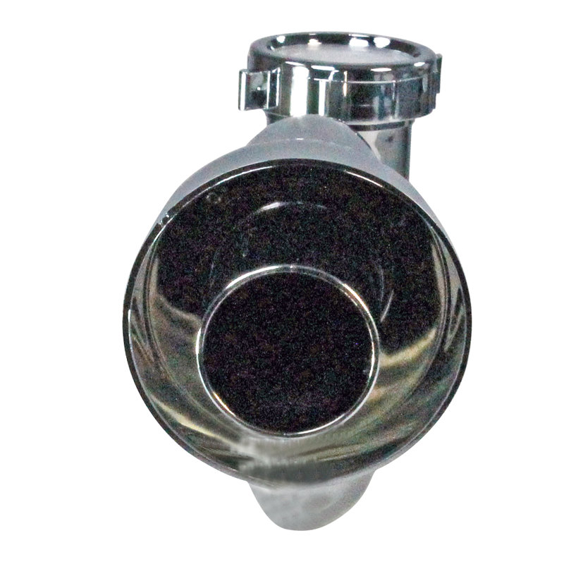 Siphon décoratif en P en styrène, Chrome poli
