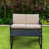 Beige Cushion/Black Frame