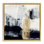 «Gold Paint Stroke Abstract Floater», art mural sur toile par Susan Jill