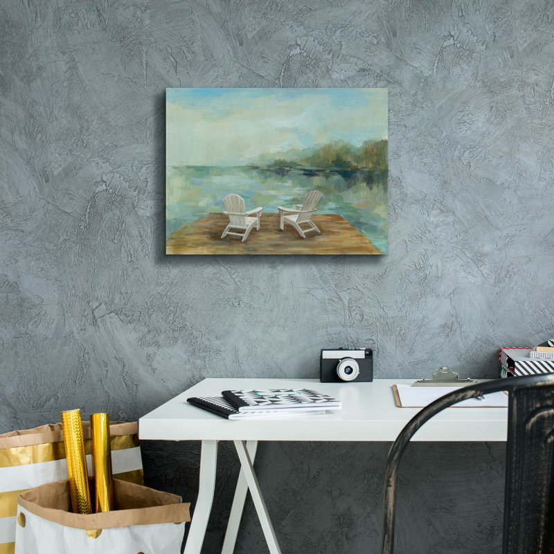  «Lakeside Retreat I no Wood» par Silvia Vassileva, art mural sur toile, 16 po x 12 po