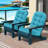 Outdoor Replacement Cushion Set  4.7" Thick High Back Seat / Back Cushions with Ties, Buckle (Set of 2)-2085944026