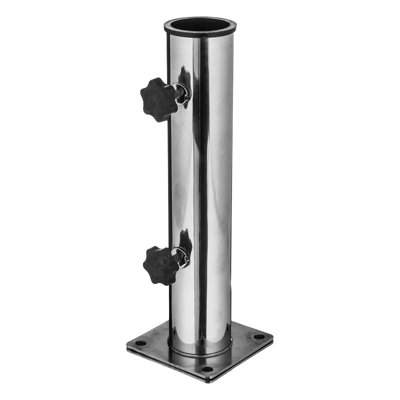 Deck Umbrella Base - Adjustable Inground Umbrella Stand for 1.25-2.2in Diameter Pole - Flagpole Holder or Patio Umbrella Stand by Pure Garden