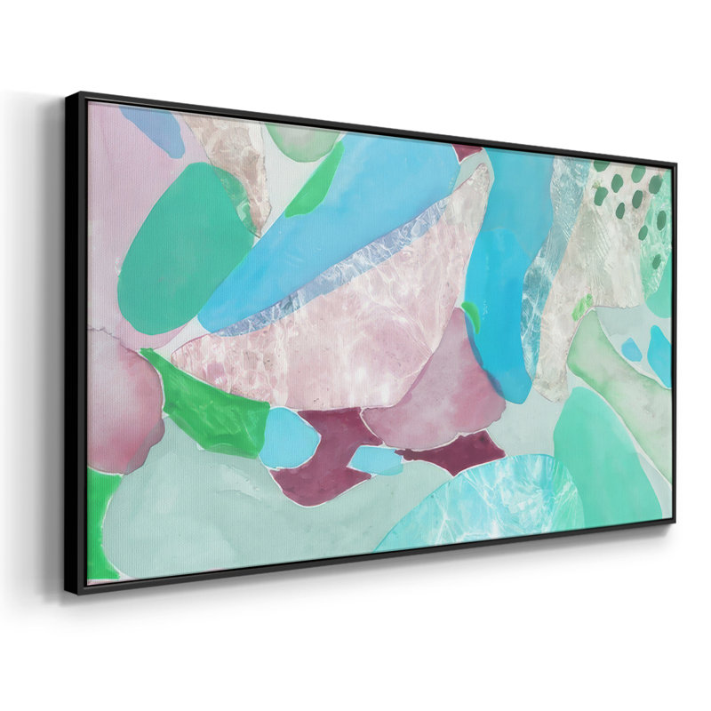 Papier piscine I - galerie encadrée - prêt à être accroché, Noir, H 21 po x l 41 po
