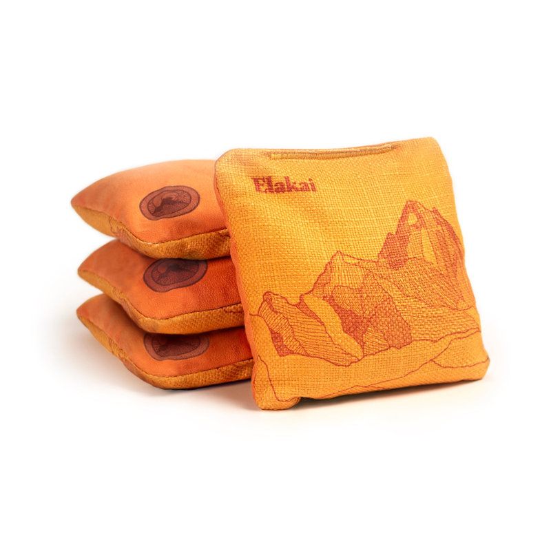 Sac de cornhole Mount Polyak, H 6 po x l 6 po x P 1 po, Orange