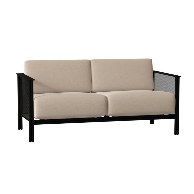 Jax Outdoor 2 - Seat Loveseat, Textured Black, Canvas Bird's Eye Sunbrella® Canvas