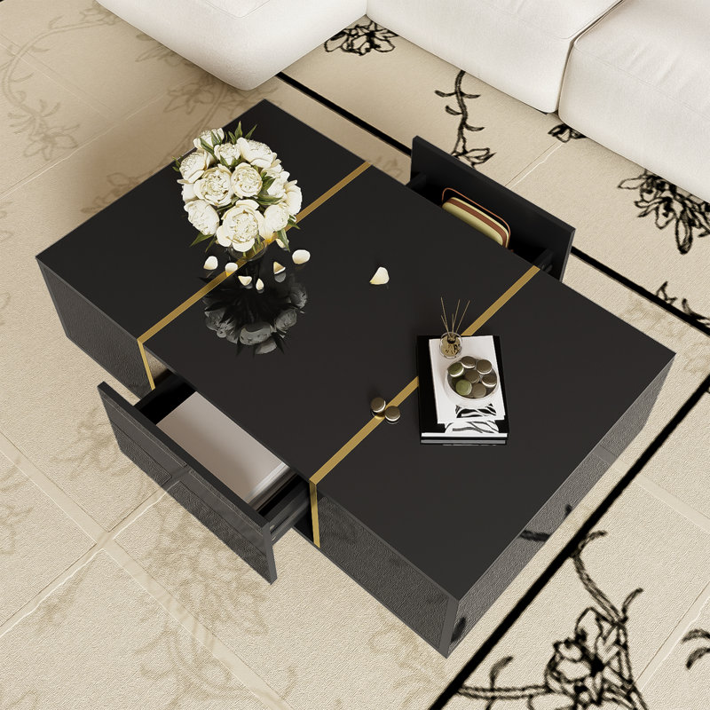 Coffee Table With Storage, White