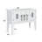 Elizaveta Faux Crystal Diamond Server, White High Gloss, Wine Rack & Storage