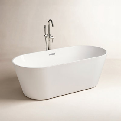 Cove 67" Freestanding Soaking Acrylic Bathtub