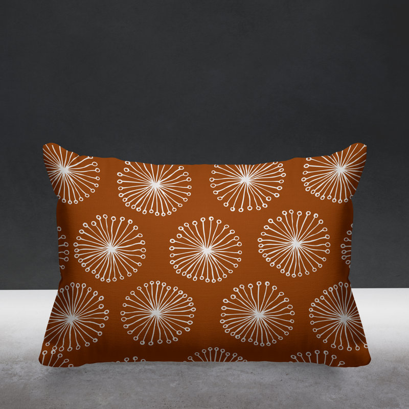 Coussin décoratif intérieur / extérieur Janis Dandelion, Orange brûlé