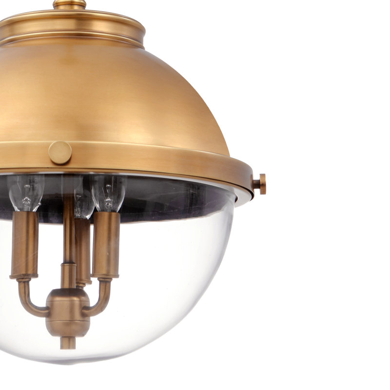 Luminaire suspendu 3 lumières Chambery, Laiton