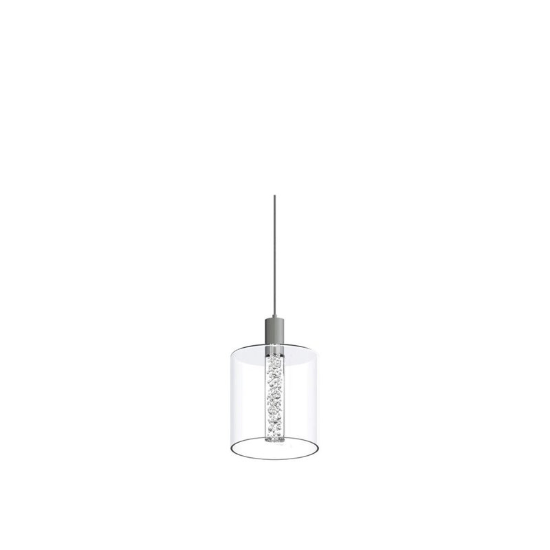 Velo 1 - Light Single Cylinder LED Pendant, Polished Chrome
