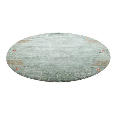 No Pattern And Not Solid Colour Handmade Looped/Hooked Gray Area Rug