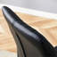 Mai de 4 chaises de salle à manger en polyuréthane noir à haute résilience avec pieds en métal argenté, conception à rayures verticales, bonne capacité de soulagement de la fatigue-121107599-121107600-121107603