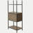 Three-tier bookshelf with storage cabinet