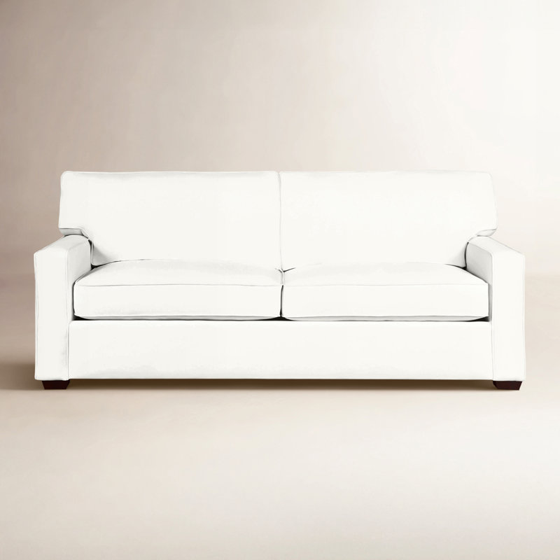 Taylor Upholstered 88'' Sofa, Bayou Off White Canvas