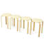Tabouret court en bois massif 18,5 po-349881915