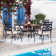 Alyah Square 4 - Person 37'' Long Dining Set With Cushions And Umbrella