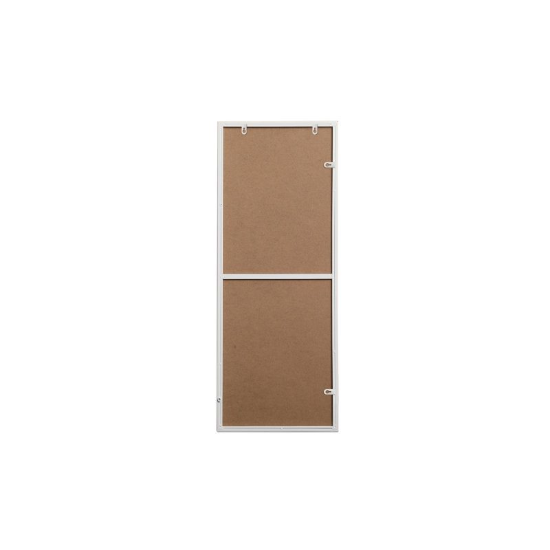 Sabine Metal Rectangle Wall Mirror, 36" x 14", White