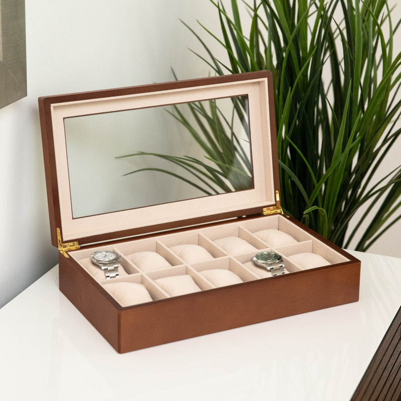 Boîte à montre en bois, Brun
