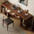 86.61" Nut-brown Rectangular Solid Wood with 3 drawers desk-109319680