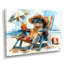 Tortue sur la plage relaxante - salon d'art mural animal côtier-41817871-204228920