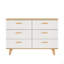 Commode à tiroirs, armoire de bar, armoire de rangement Buffet Buffet, console de service de table Tablestorge Cabinets, pieds en bois massif avec poignée en bois massif pour la salle à manger